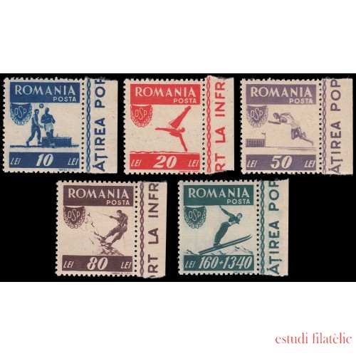 Rumanía Romania 916/20 1946 En beneficio de la Oficina de deportes populares MNH