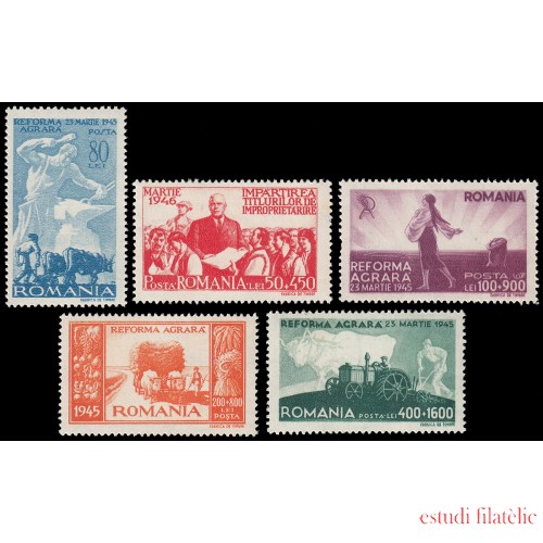 Rumanía Romania 894/98 1946 Reforma agraria MNH