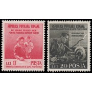 Rumanía Romania 1126/27 1950 Congreso de Paz MNH