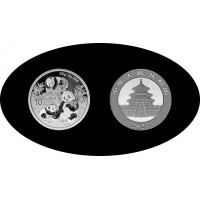 China 1 OZ onza 2025 Oso Panda 10 yens Plata Ag PRE VENTA