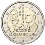 Luxemburgo 2018 2 € euros conmemorativos Av. de la muerte del Gran Duque Guiller