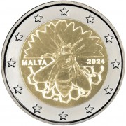 Malta 2024 2 € euros conmemorativos Abeja de Malta