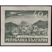 Bulgaria  Bulgary Aéreo 51 1947 Douglas DC-3 sobre el paisaje MNH