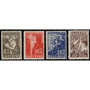 Bulgaria Bulgary 561/64 1947 En beneficio de las obras de asistencia de los Servicios Postales MNH 