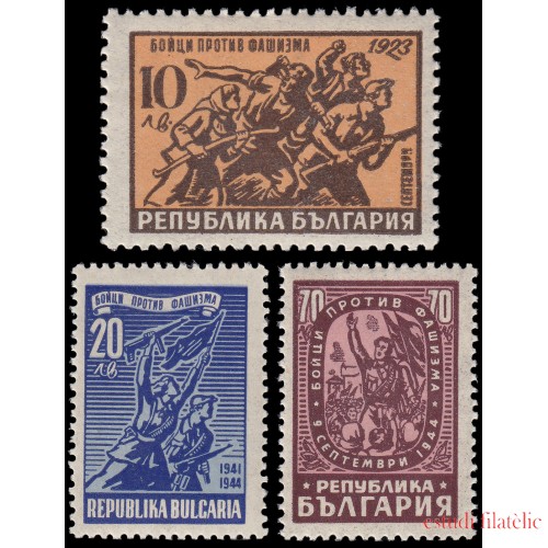 Bulgaria Bulgary 536/38 1947 Lucha contra el fascirmo MNH