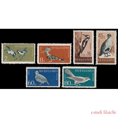 Bulgaria Bulgary 968/63 1959 aves diversas MNH