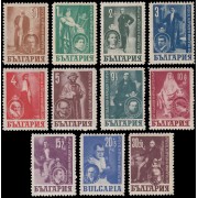 Bulgaria Bulgary 550/60 1947 En beneficio de los actores MNH