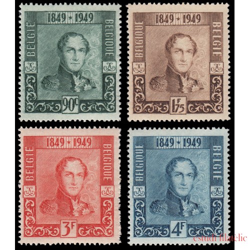 Bélgica 807/10 1949 Centenario del sello MNH