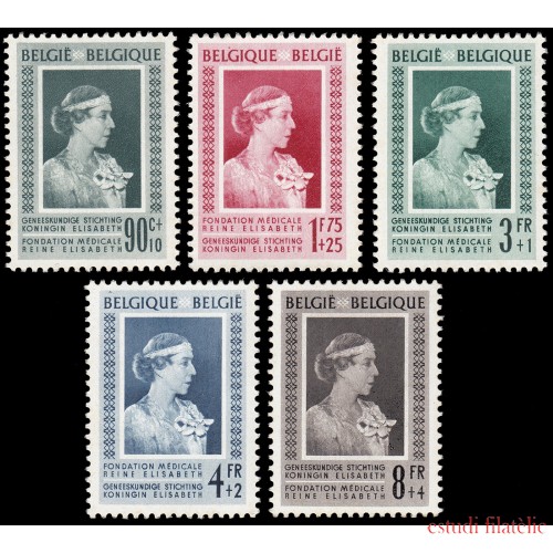 Bélgica 863/67 1951 Por la fundación médica Reina Elisabeth MNH