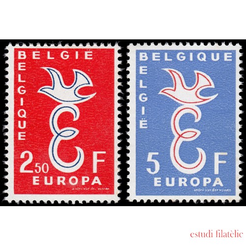 Bélgica 1064/65 1958 Europa MNH