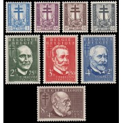 Bélgica 930/37 1953 En beneficio de obras antituberculosis MNH