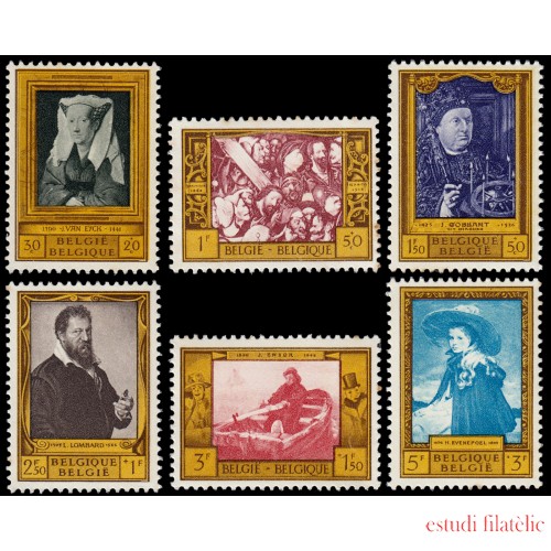 Bélgica 1076/81 1958 Obras culturales Obras de pintores belgas  MNH