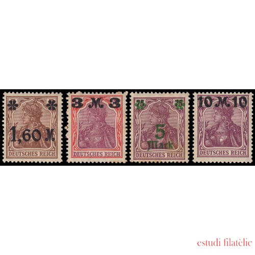 Alemania Imperio Germany 134/37 1921 Sellos de 1920 con sobrecarga MH