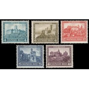 Alemania Imperio Germany 462/66 1932 Primeros Auxilios Castillos MH