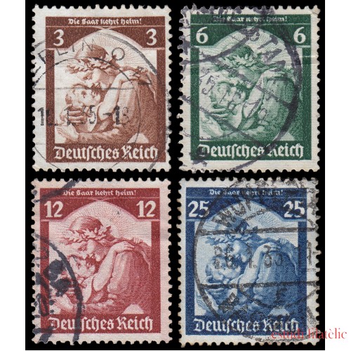 Alemania Imperio Germany 524/27 1935 Retorno de El Sarre a la madre Alemania Usados