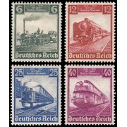 Alemania Imperio Germany 539/42 1935 Centenario del ferrocarril alemán MH