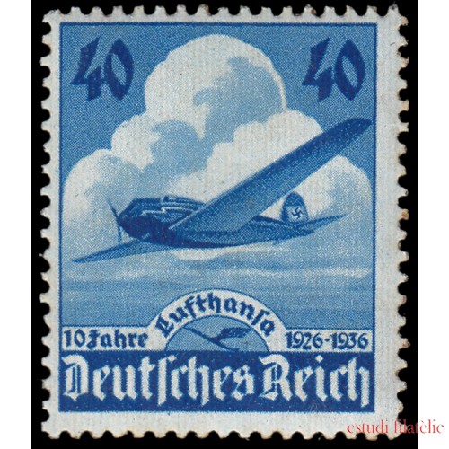 Alemania Imperio Germany Aéreo 54 1936 10 aniv. de la compañía aérera Lufthansa