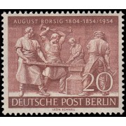 Alemania Berlín 110 1954 Centenario de la muerte de August Borsig MH