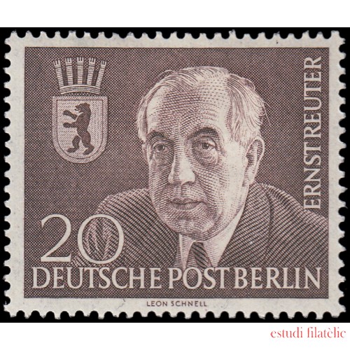 Alemania Berlín 103 1954 Fallecimiento del Prof. Dr. Ernst Reuter MH