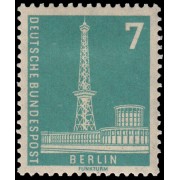 Alemania Berlín 120 1956 Paisajes urbanos de Berlín Torre de radio MH