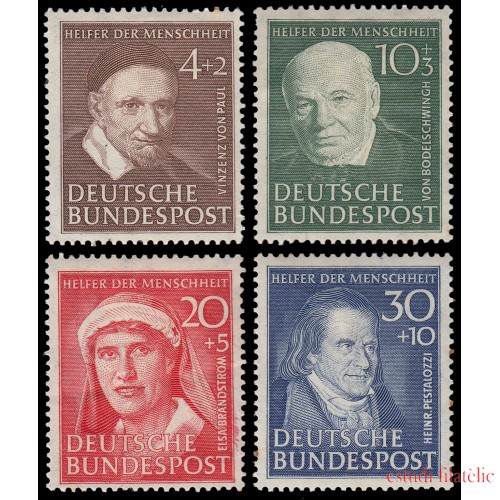 Alemania Federal Germany 29/32 1961 Bienestar: ayudantes de la humanidad 1951 MH