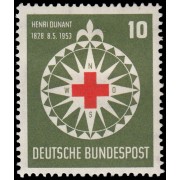 Alemania Federal Germany 50 1953 125 aniv. del nacimiento de Henri Dunant fundador de la Cruz Roja MH