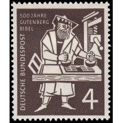 Alemania Federal Germany 74 1954 La Biblia de Gutenberg conmemora el 500 aniversario MH