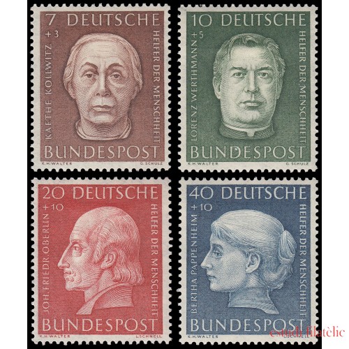 Alemania Federal Germany 76/79 1954 Bienestar: ayudantes de la humanidad 1954 MH