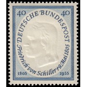 Alemania Federal Germany 86 1955 150 aniv. de la muerte de Friedrich von Schiller MH