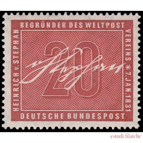 Alemania Federal Germany 104 1956 Valor con firma 