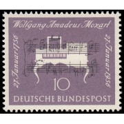 Alemania Federal Germany 105 1956 Bicentenario del nacimiento de Mozart MH