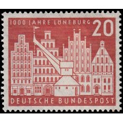 Alemania Federal Germany 106 1956 Casas ciudadanas medievales, grúa antigua MH