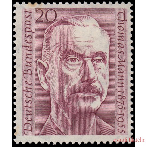 Alemania Federal Germany 113 1956 Thomas Mann (1875-1955) Premio Nobel de Literatura (1929) MH