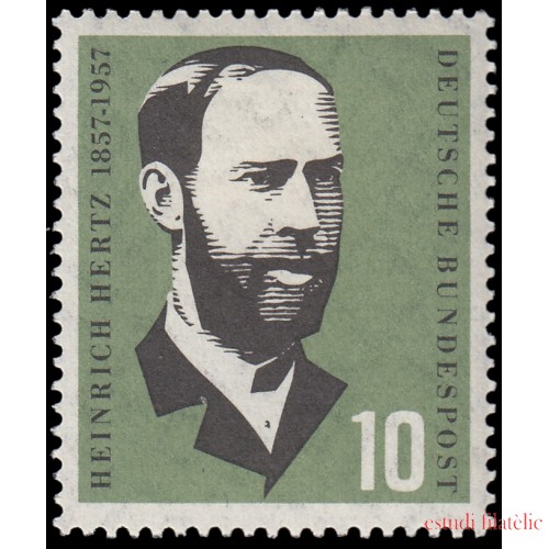 Alemania Federal Germany 131 1957 Heinrich Hertz (1857-1894), físico MH