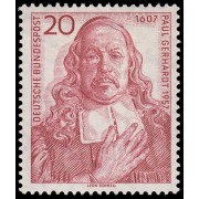 Alemania Federal Germany 132 1957 Paul Gerhardt (1607-1676), compositor de canciones de la iglesia luterana MH