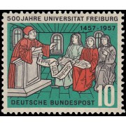 Alemania Federal Germany 135 1957 500 años de la Universidad de Friburgo MH