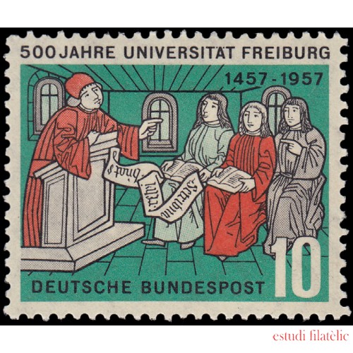 Alemania Federal Germany 135 1957 500 años de la Universidad de Friburgo MH