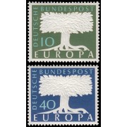 Alemania Federal Germany 140/41 1957 Europa (C.E.P.T.) 1957 Árbol MH