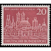 Alemania Federal Germany 160 1958 Múnich, vista del casco antiguo, detalle MH