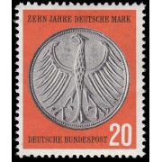 Alemania Federal Germany 162 1958 10 aniv. de la creación del Marco Alemán MH