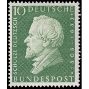 Alemania Federal Germany 167 1958 Hermann Schulze-Delitzsch (1808-1883) MH