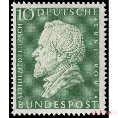 Alemania Federal Germany 167 1958 Hermann Schulze-Delitzsch (1808-1883) MH