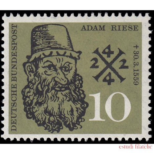 Alemania Federal Germany 179 1959 400 aniv. de la muerte de Adam Riese MH