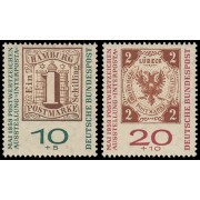 Alemania Federal Germany 181/82 1959 Exposición filatélica internacional Interposta 59 MH