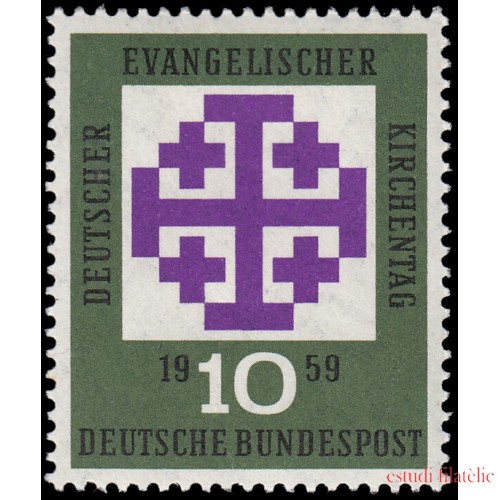 Alemania Federal Germany 187 1959 Cinco cruces Emblema de la Asamblea de la Iglesia MH