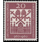 Alemania Federal  Germany 209 1960 Milenario de los obispos San Bernardo y San Godehard, Hildesheim MH