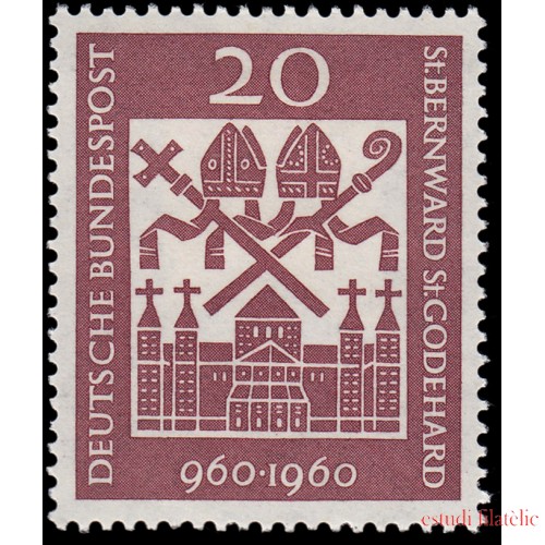 Alemania Federal  Germany 209 1960 Milenario de los obispos San Bernardo y San Godehard, Hildesheim MH