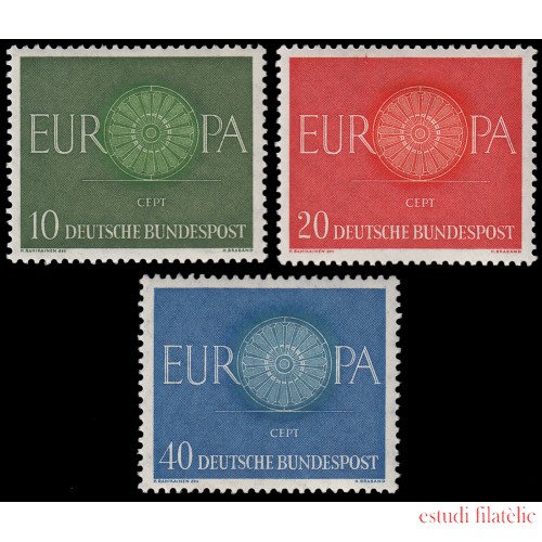 Alemania Federal Germany 210/12 1960 Europa (C.E.P.T.) 1960, Rueda MH