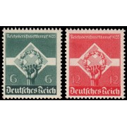 Alemania Imperio Germany 530/31 1935 Primer concurso profesional de la juventud obrera MNH