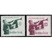 Alemania Imperio Germany 543/44 1935 Reunión Mundial de las Juventudes Hitlerianas MNH